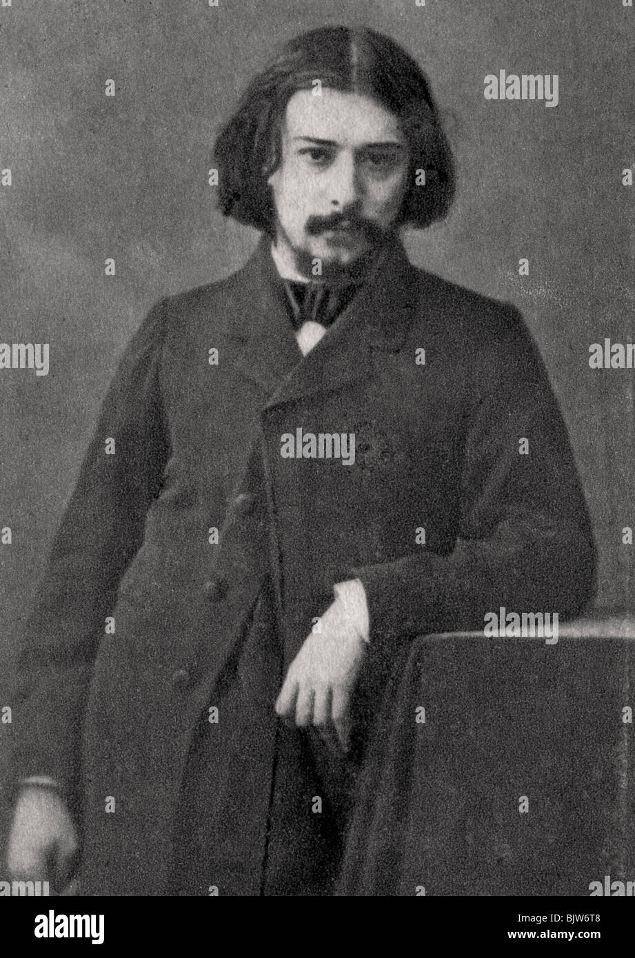 Alphonse Daudet, romanziere francese 1869. Artista: sconosciuto Foto Stock