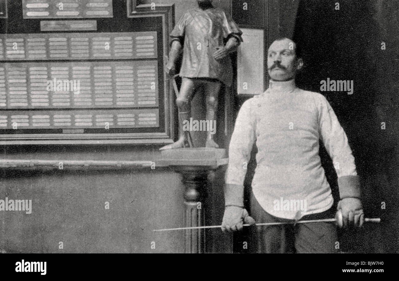 Alphonse Kirchoffer, Francese fencer, 1904. Artista: sconosciuto Foto Stock