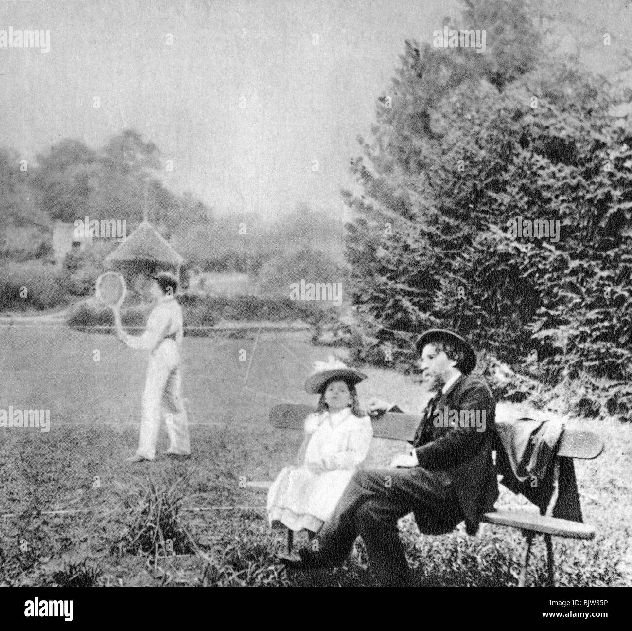 Alphonse Daudet, romanziere francese 1890. Artista: sconosciuto Foto Stock