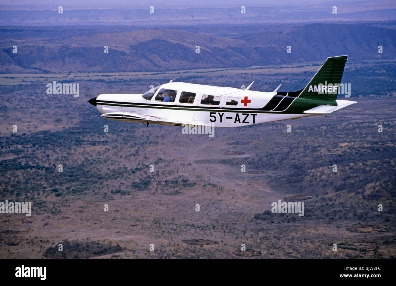 AMREF aeromobili battenti sulla Rift Valley Foto Stock