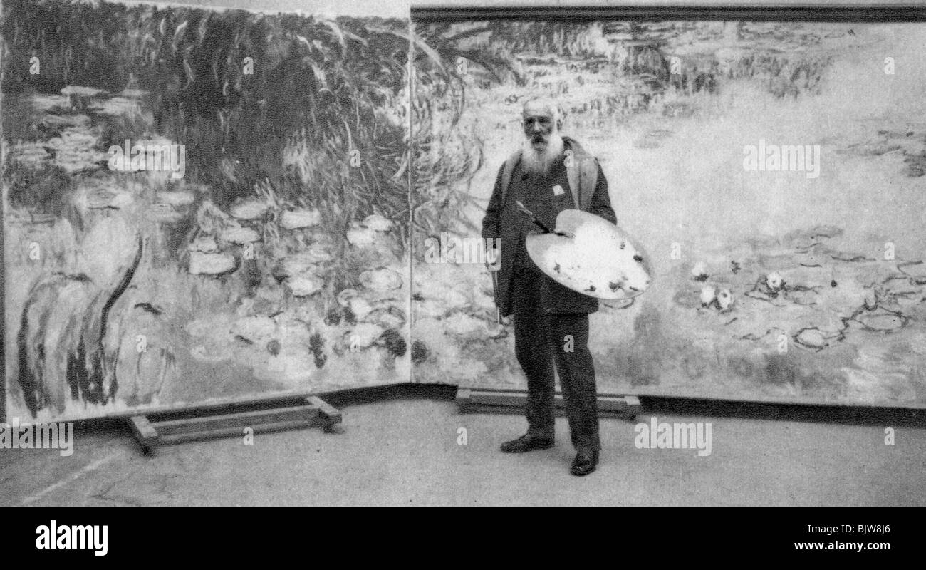 Claude Monet, Francese pittore impressionista, 1923. Artista: sconosciuto Foto Stock