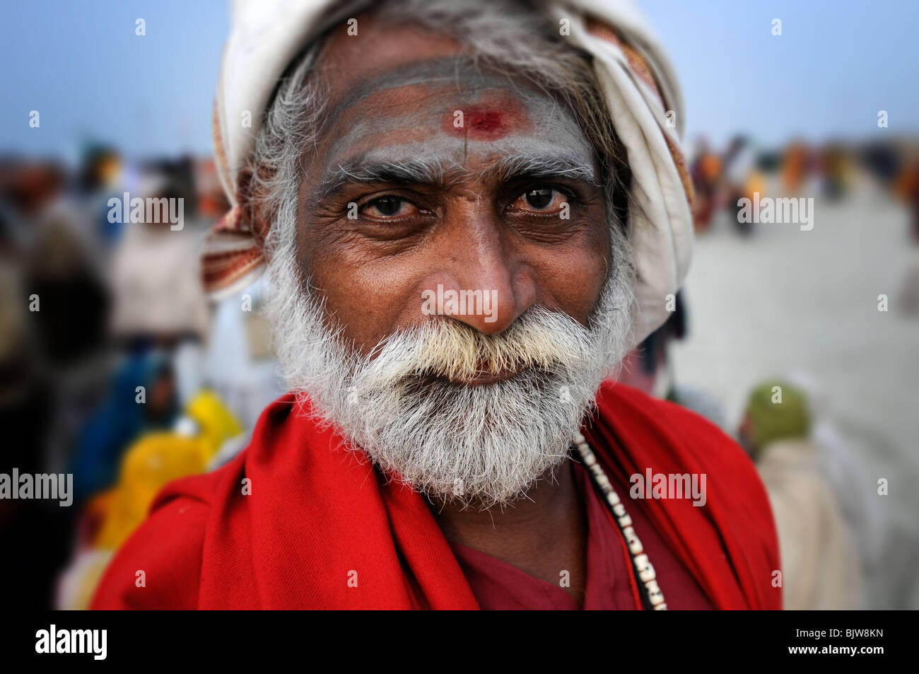 Hindu uomo santo (Sadhu) Foto Stock