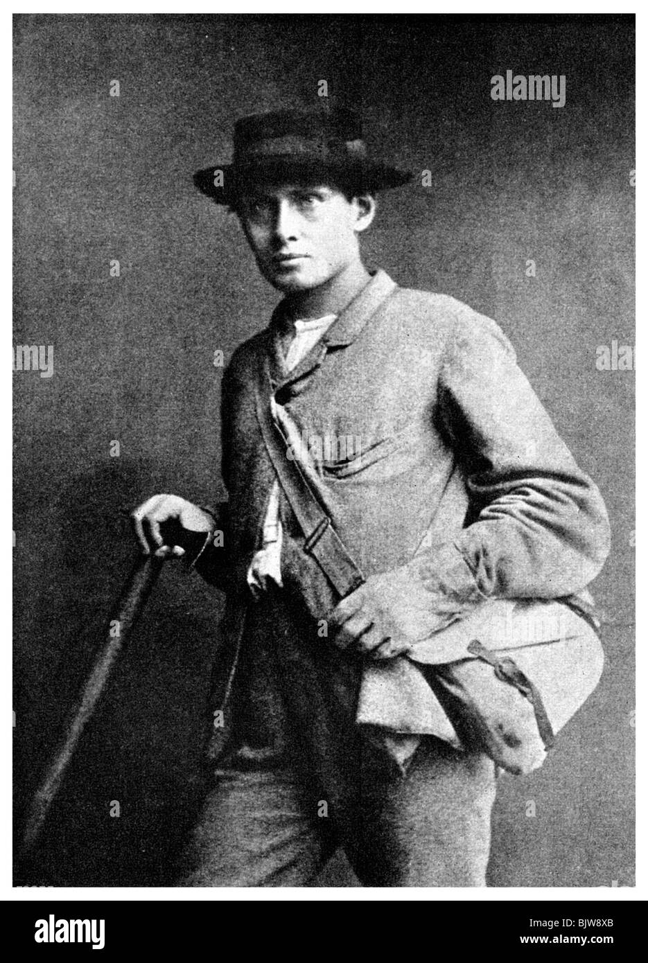 Edward Whymper, British alpinista, 1865 (1956). Artista: sconosciuto Foto Stock
