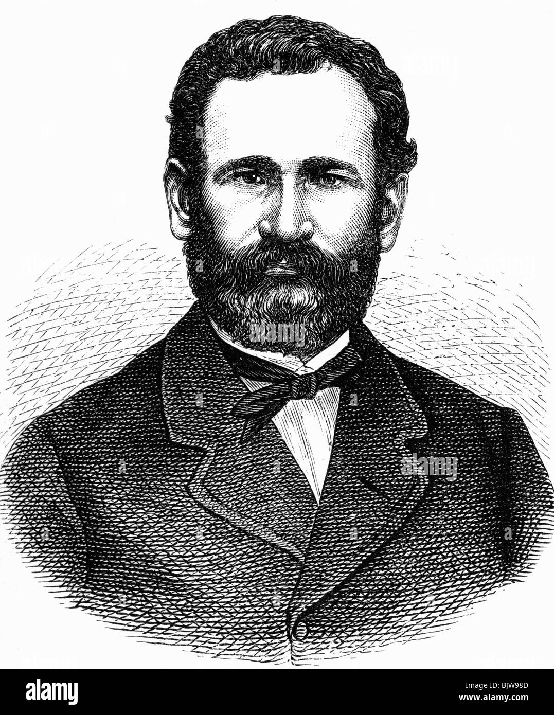 Lasker, Eduard, 14.10.1829 - 5.1.1884, uomo politico tedesco (Nazionale Partito Liberale), ritratto, incisione su legno, fine del XIX secolo, Foto Stock