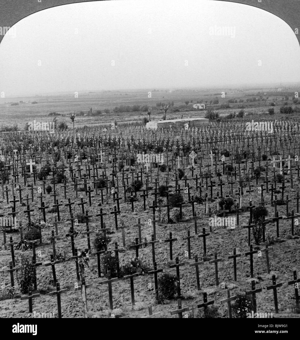 Tyne Cot cimitero, Passchendaele Ridge, Belgio, guerra mondiale I, c1918-1919.Artista: realistico Viaggi Editori Foto Stock