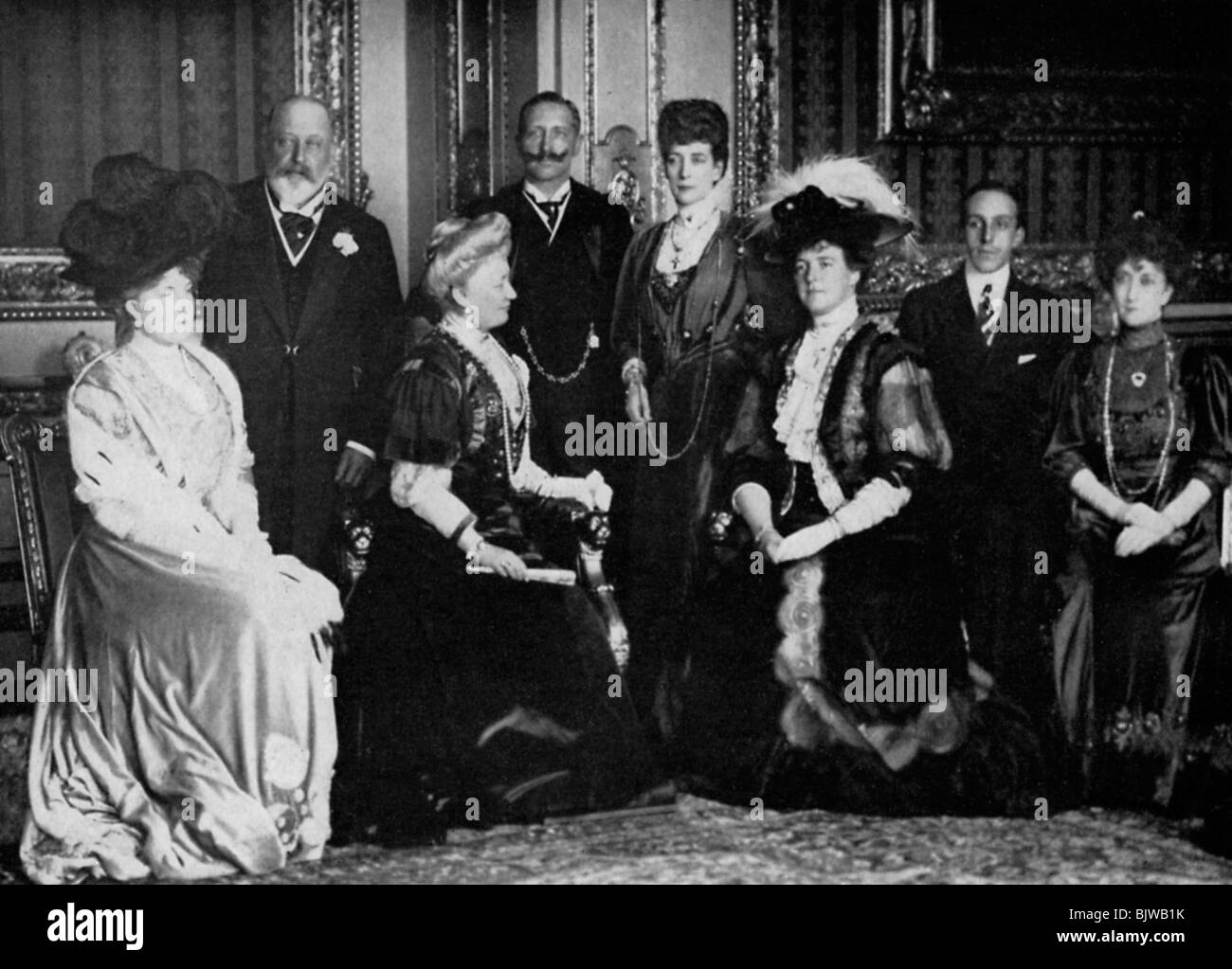 Royalty europea al Castello di Windsor, 17 novembre 1907 (1964). Artista: sconosciuto Foto Stock