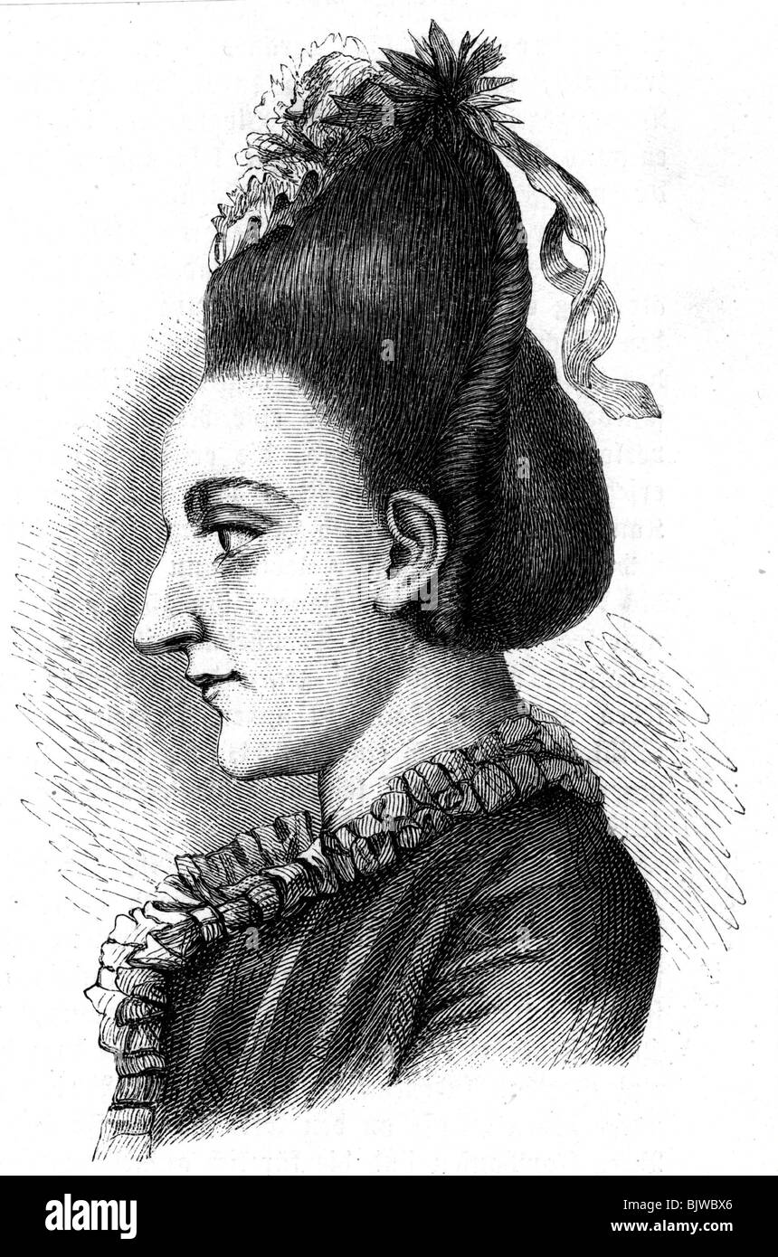 Goethe, Johann Wolfgang von, 28.8.1749 - 22.3.1832, autore/scrittore tedesco (poeta), sorella Cornelia, profilo, faccia laterale, incisione del legno dopo disegno da lui, Foto Stock
