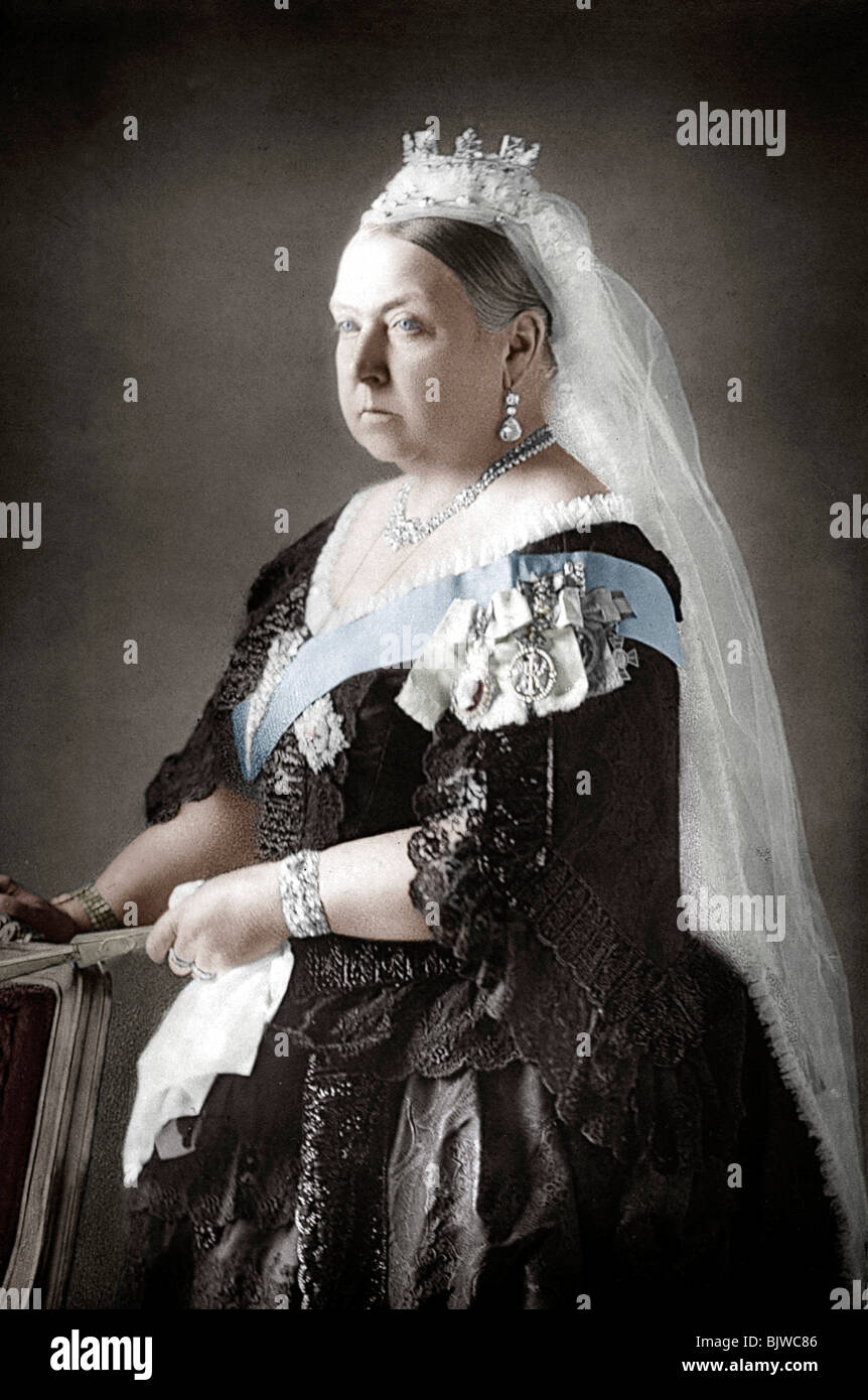 La regina Victoria del Regno Unito, c1890. Artista: sconosciuto Foto Stock
