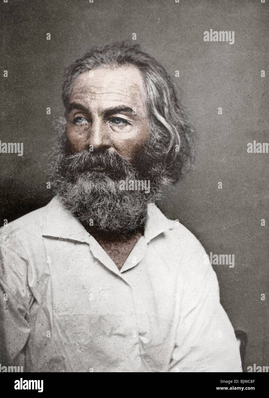 Walt Whitman, poeta americano, c1880s.Artista: Mathew Brady Foto Stock