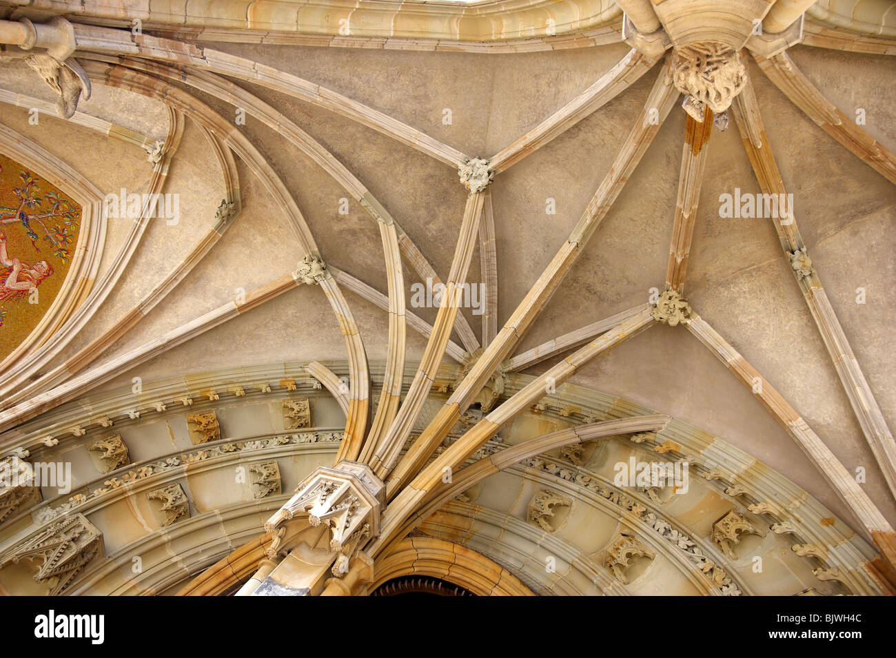 Interno della cattedrale di San Vito Hradcany Castle Repubblica Ceca Praga Foto Stock