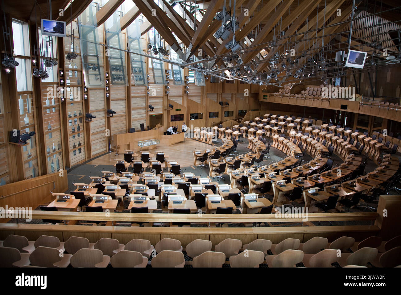Nuovo edificio del parlamento scozzese di Edimburgo, Scozia Foto Stock