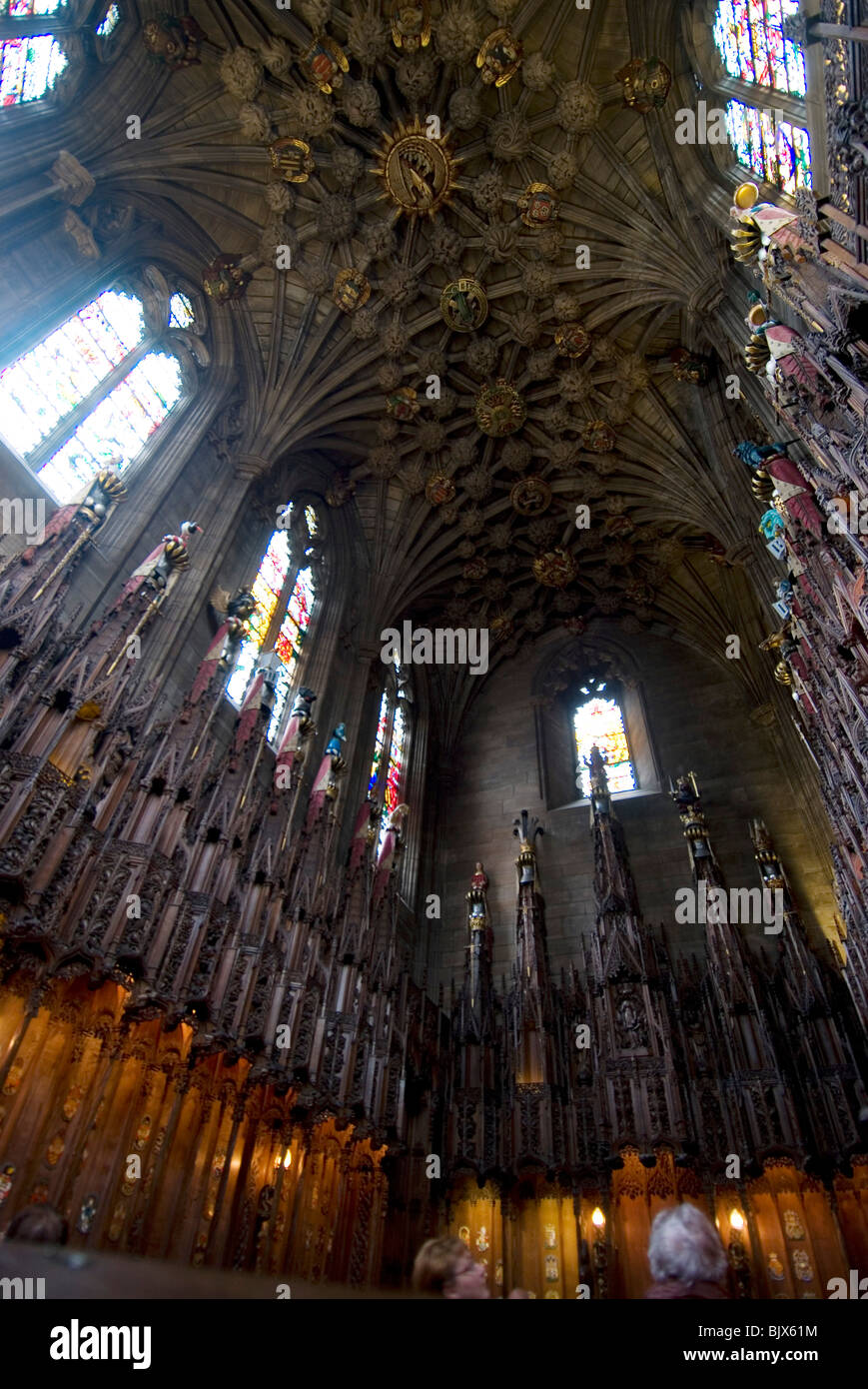 Il Thistle cappella, la Cattedrale di St Giles, il Royal Mile di Edimburgo, Scozia Foto Stock