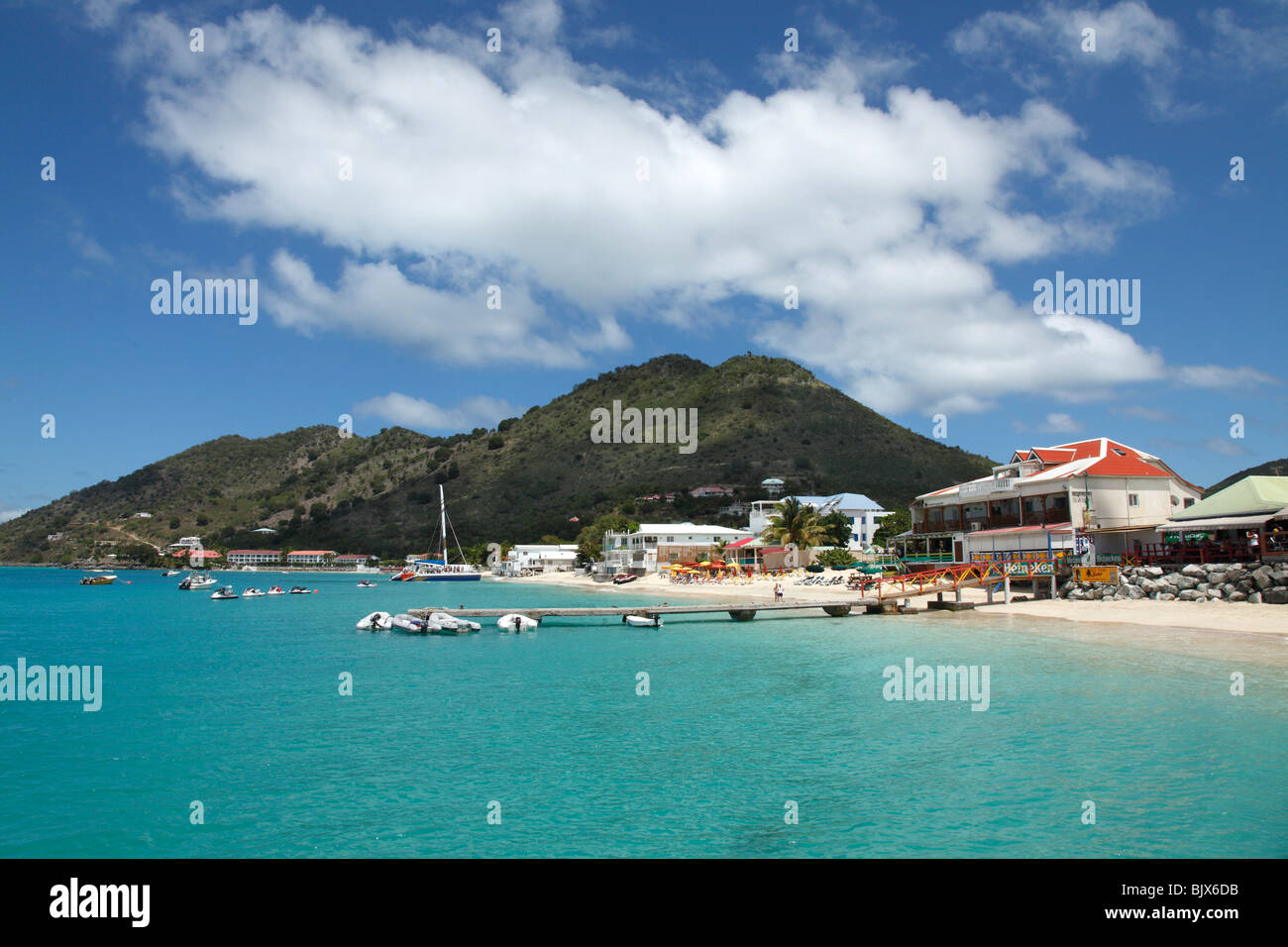 Grand Case Bay , St.Martin Caraibi francesi. Foto Stock