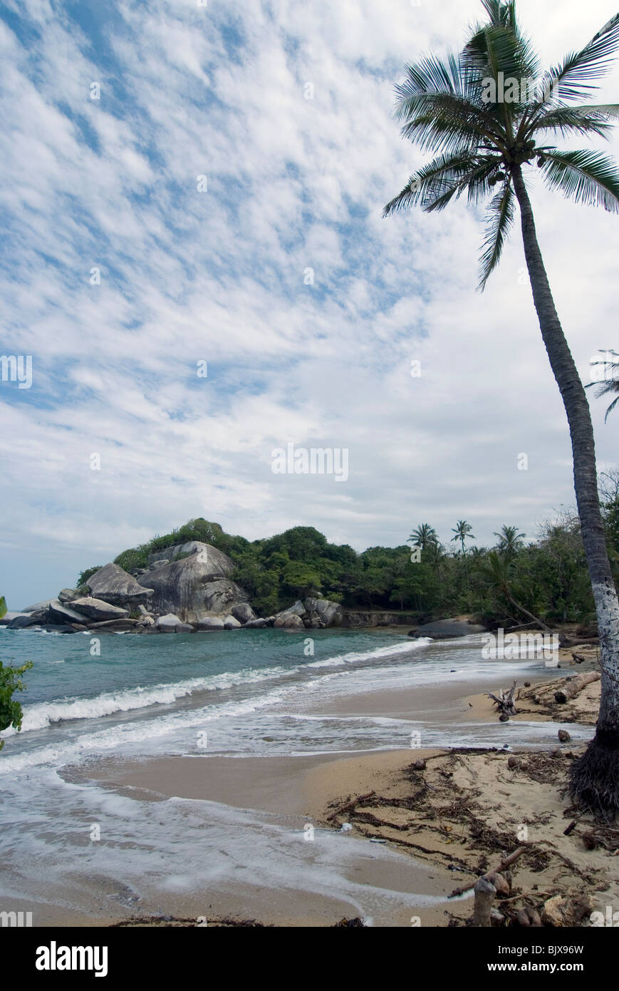 Cabo San Juan, il Parco Nazionale Tayrona, nei pressi di Santa Marta, Colombia. Foto Stock