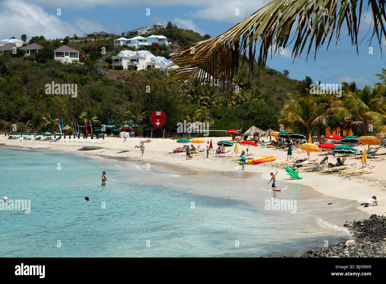 Frati Bay a San Martin. Caraibi francesi Foto Stock