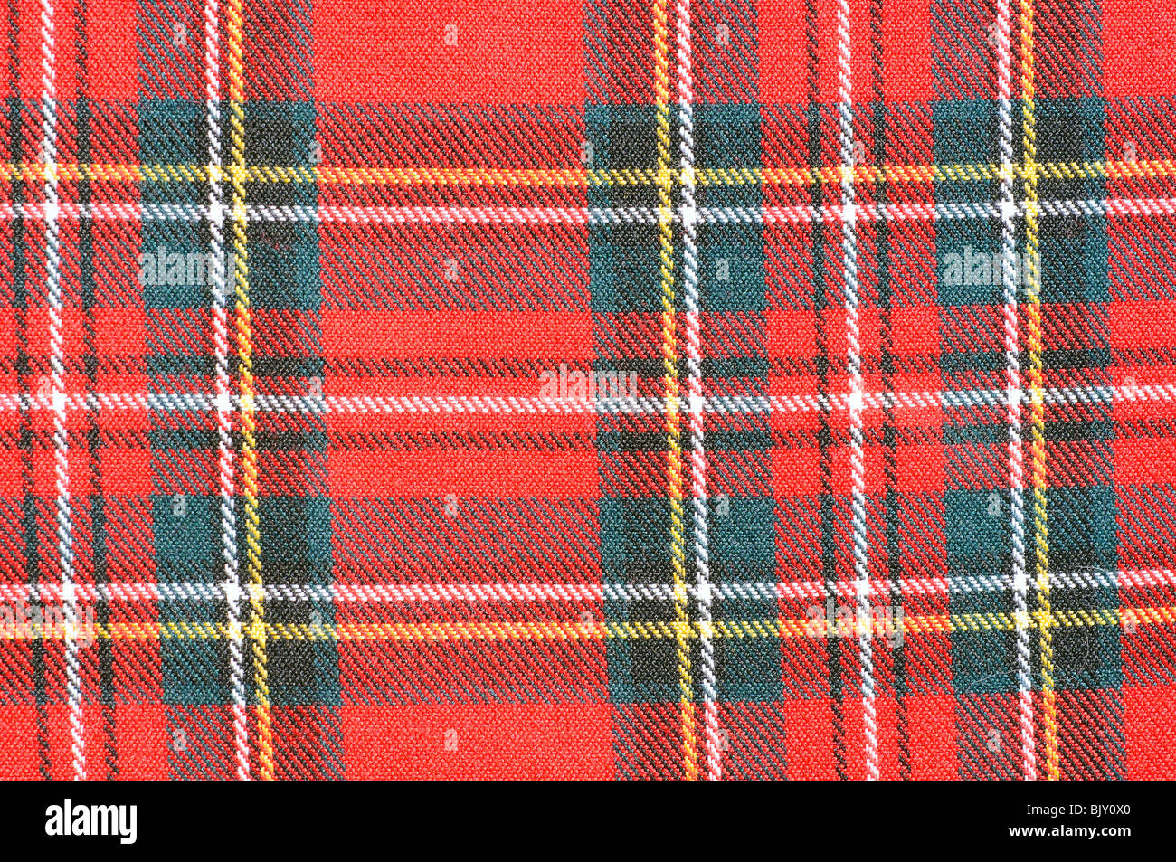 Scottish plaid tessuto closeup Foto Stock