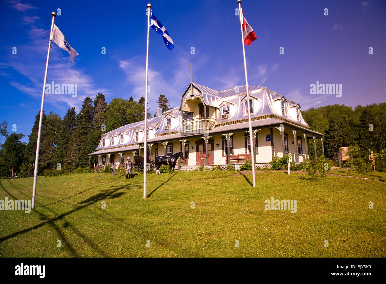 L'abbagliante stile Secondo Impero Maison LeGrand ospita un piccolo museo in Port-Danie baie des Chaleurs Québec Canada Foto Stock