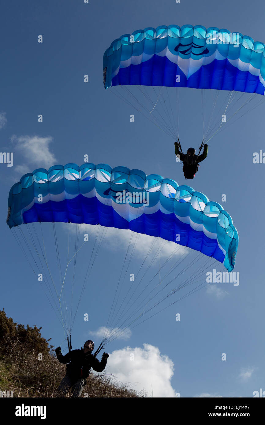 Parapendio,St.Ouen,Jersey,Isole del Canale Foto Stock