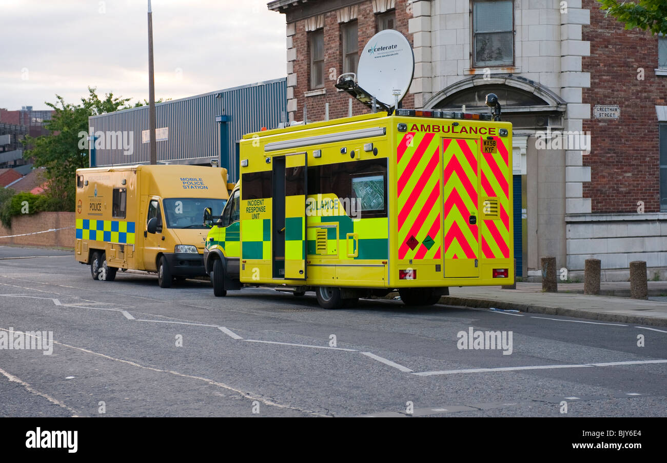 Ambulanza grave incidente Mobile unità di comando Foto Stock