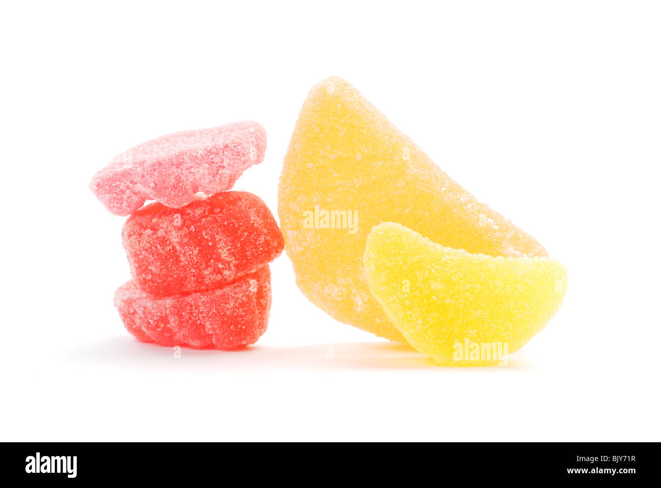 Rivestite con zucchero aromatizzato di frutta dolci Foto Stock