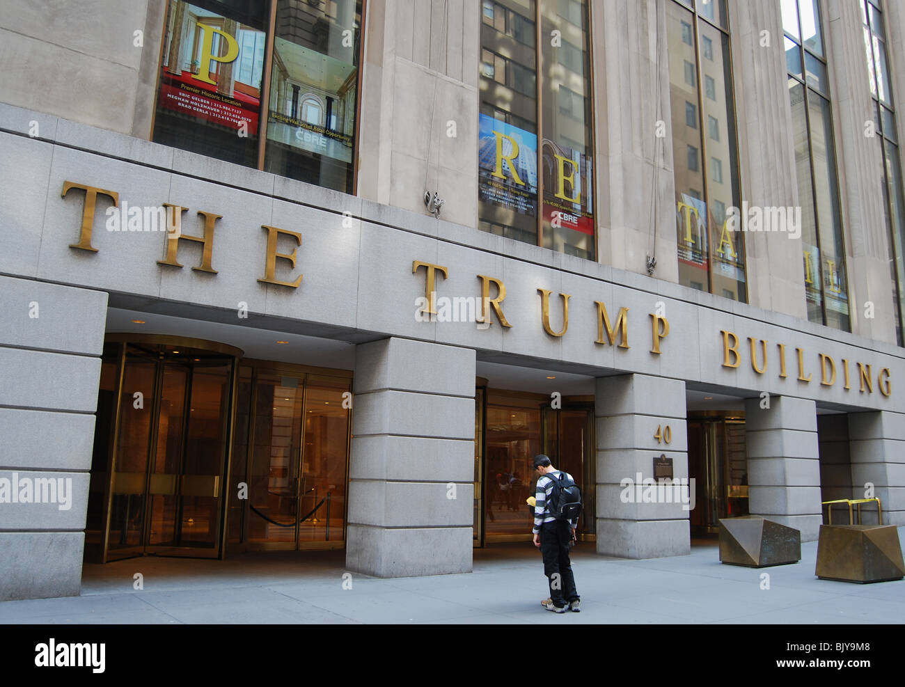 Il Trump Building, 40 Wall Street, New York City, Stati Uniti d'America Foto Stock