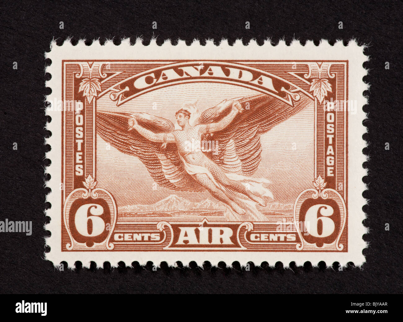 Airmail francobollo dal Canada raffiguranti Daedelus. Foto Stock