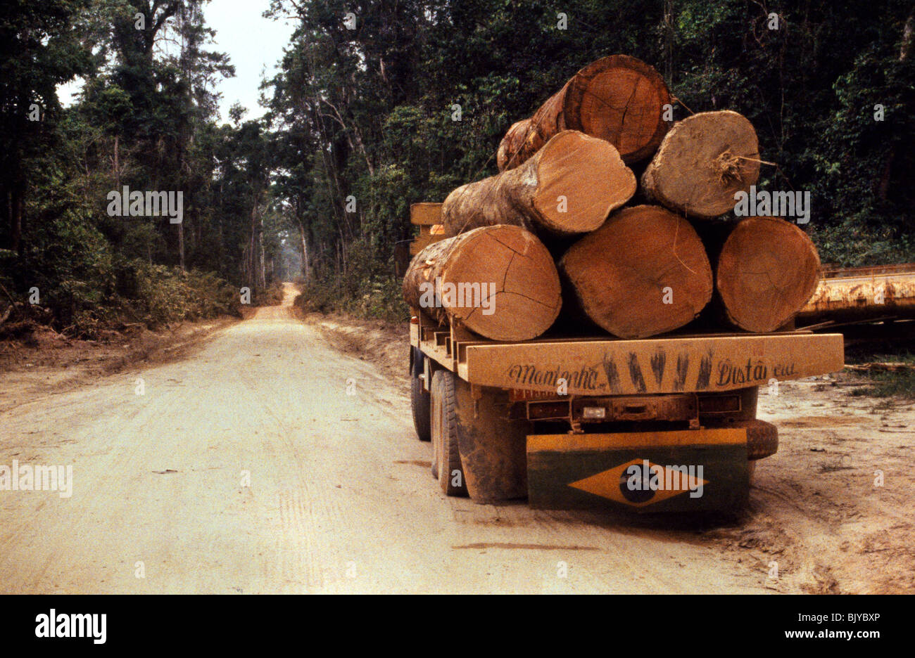 Il carrello di registrazione con la bandiera brasiliana paragominas para Brasile. Sud America. Foto Stock