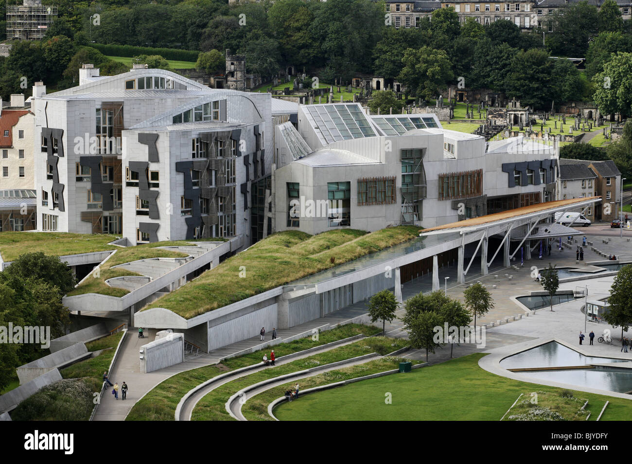 L'edificio del parlamento scozzese, Holyrood, Edimburgo, Scozia Foto Stock