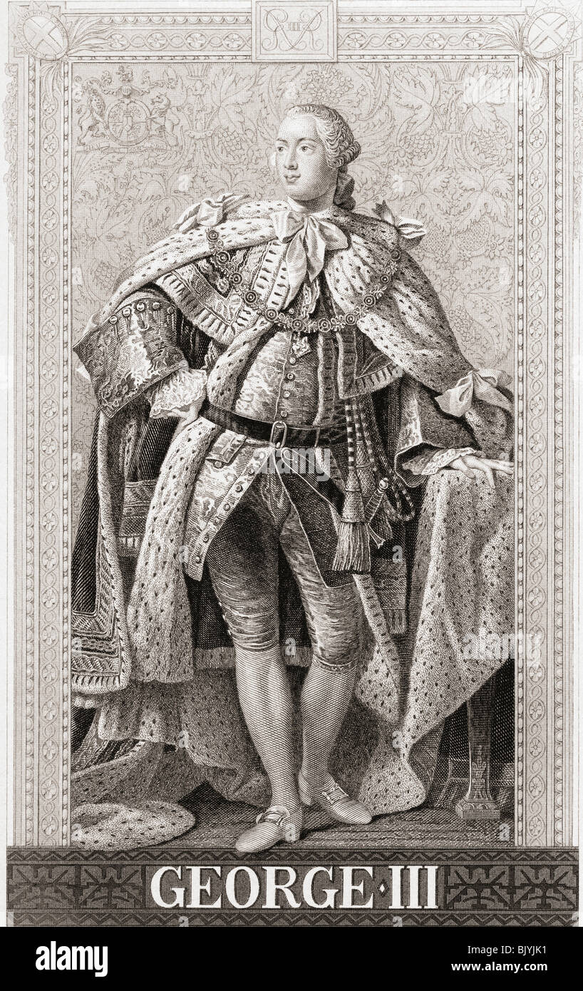 Il re George III, 1738 - 1820. Foto Stock