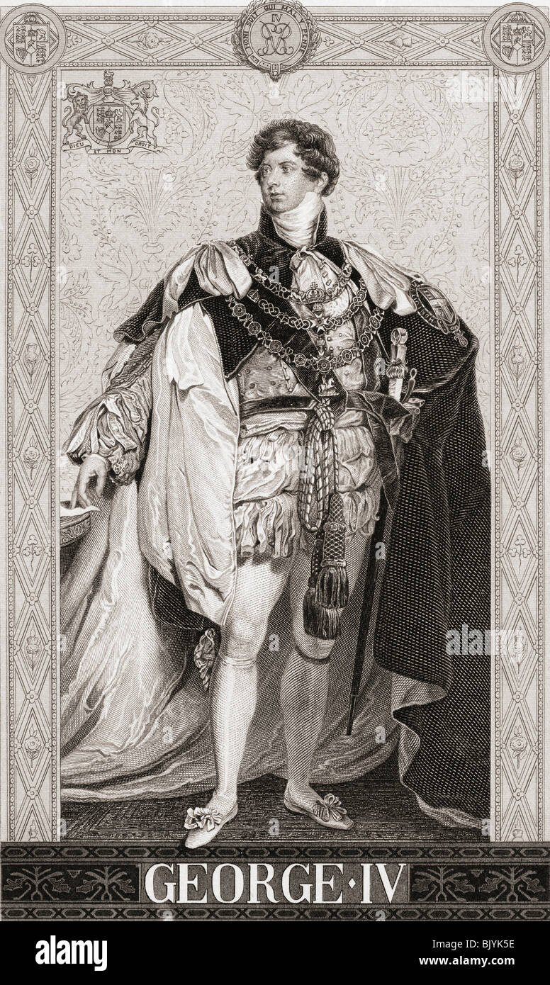 George IV, George Augustus Frederick 1762 - 1830. Re di Hannover e del Regno Unito di Gran Bretagna e Irlanda Foto Stock