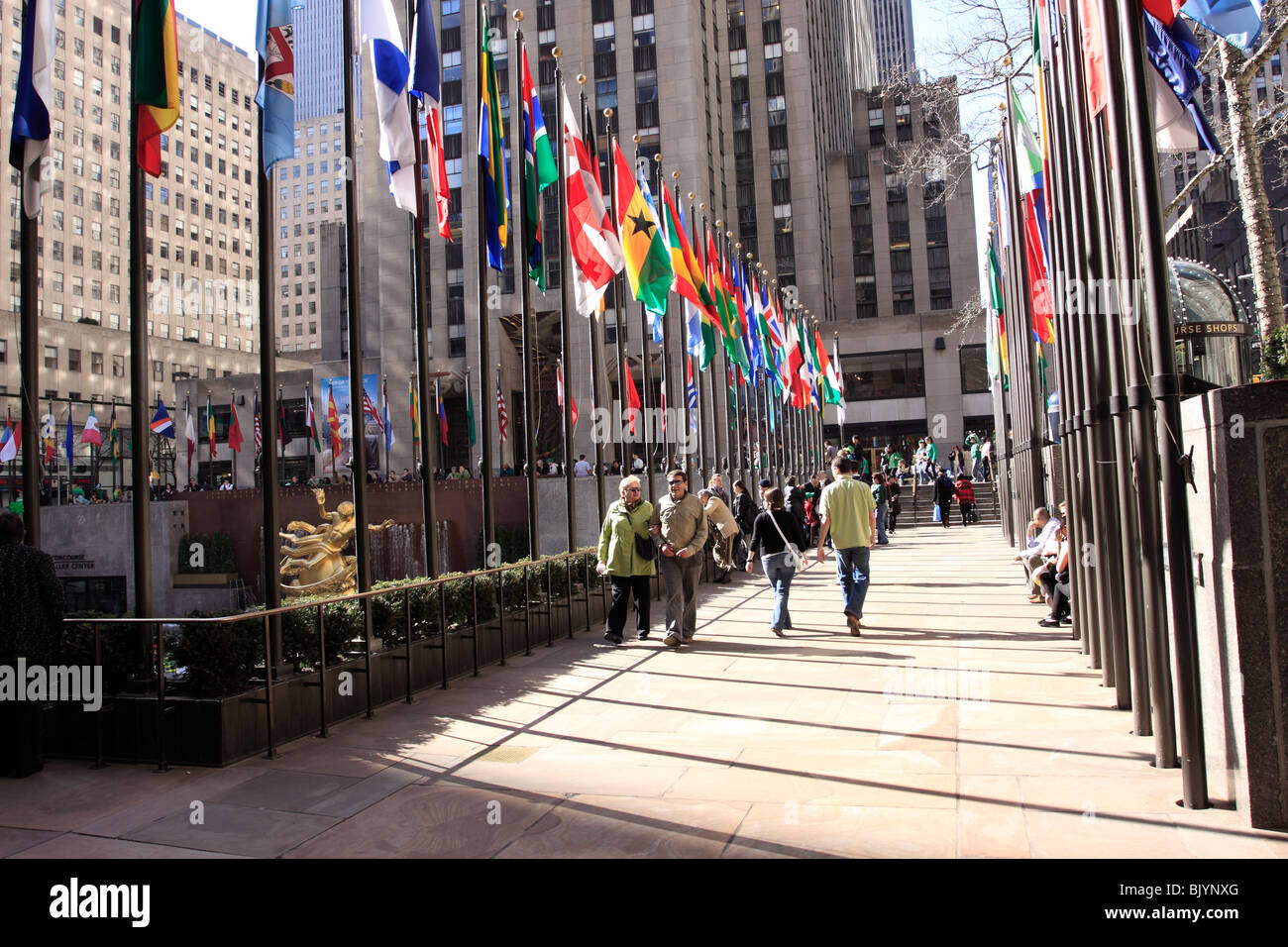 Il Centro Rockefeller Plaza, Manhattan New York City Foto Stock