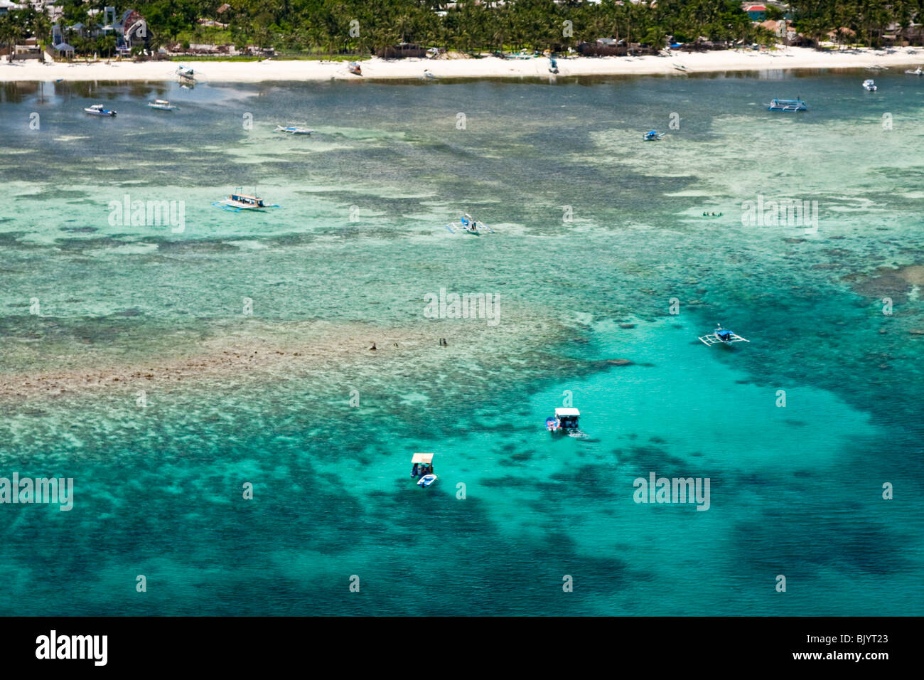 Vista aerea di Boracay Isole Filippine centrali Foto Stock