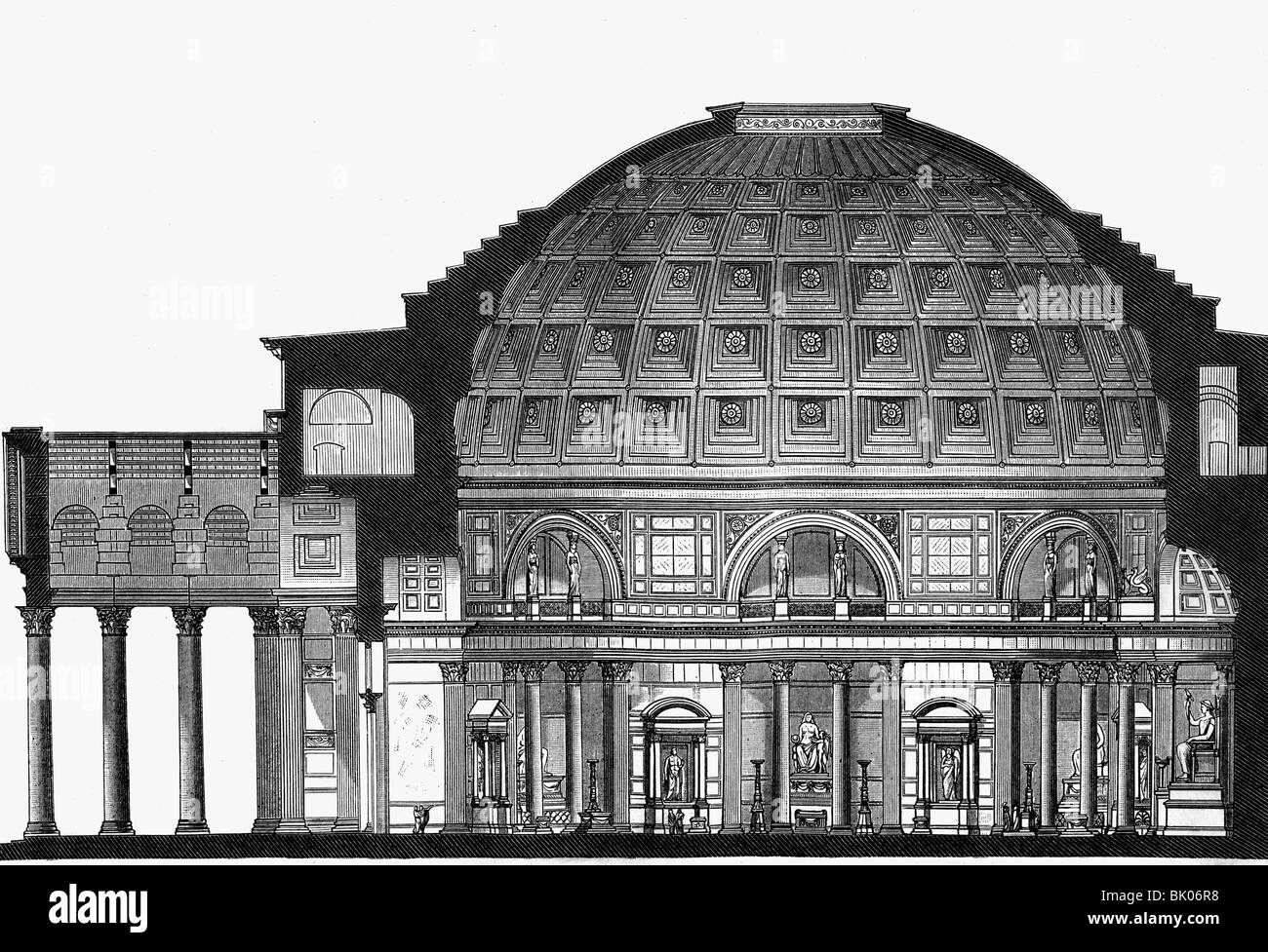 Geografia / viaggio, Italia, Roma, edifici, Pantheon, costruito 118 - 125, Foto Stock