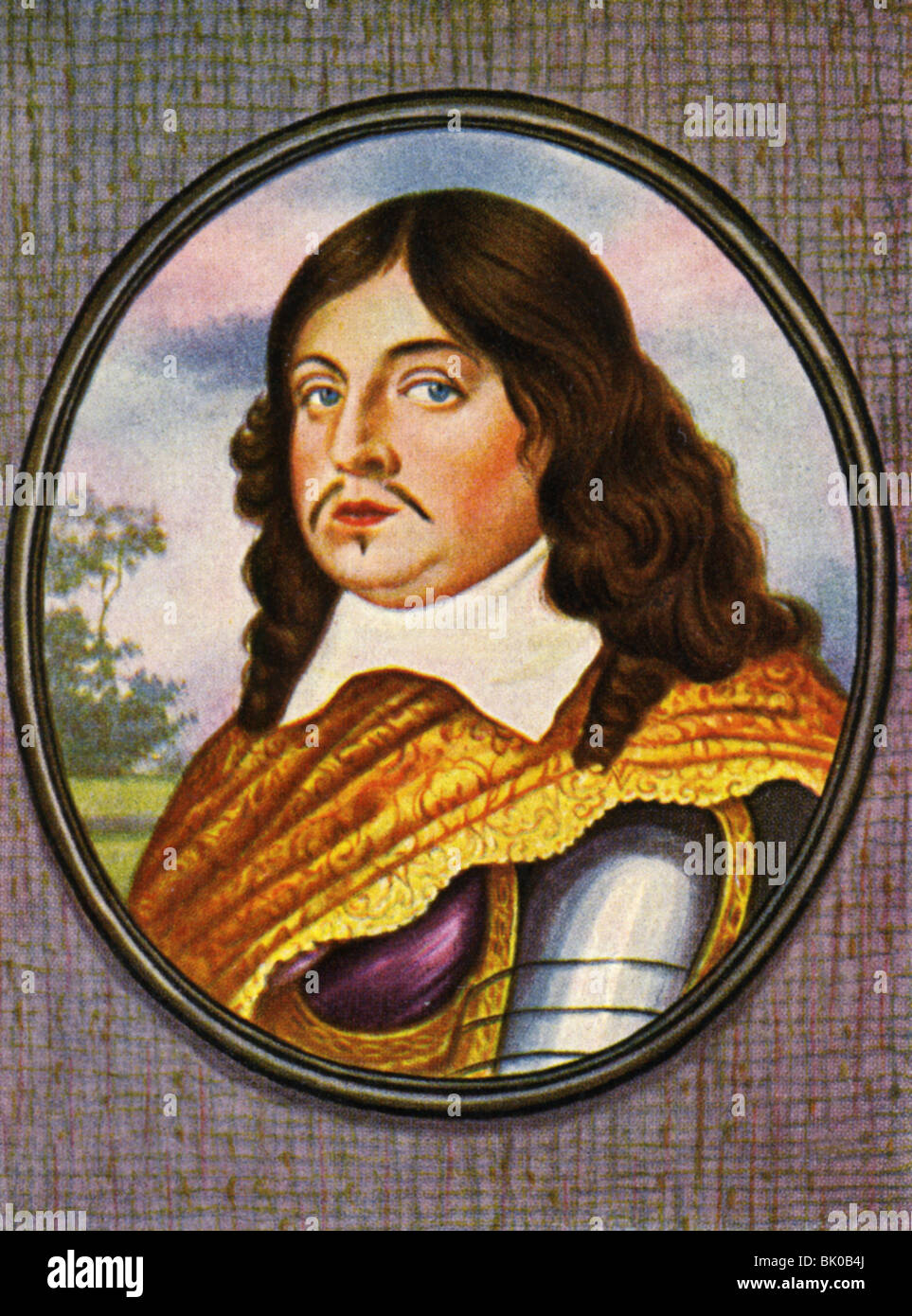 Charles X Gustav, 8.11.1622 - 23 2.1660, Re di Svezia 16.6.1654 - 23.2.1660, ritratto, stampa a colori dopo miniatura di Pierre Signac, 17th secolo, carta di sigarette, Germania, 1933, , Foto Stock