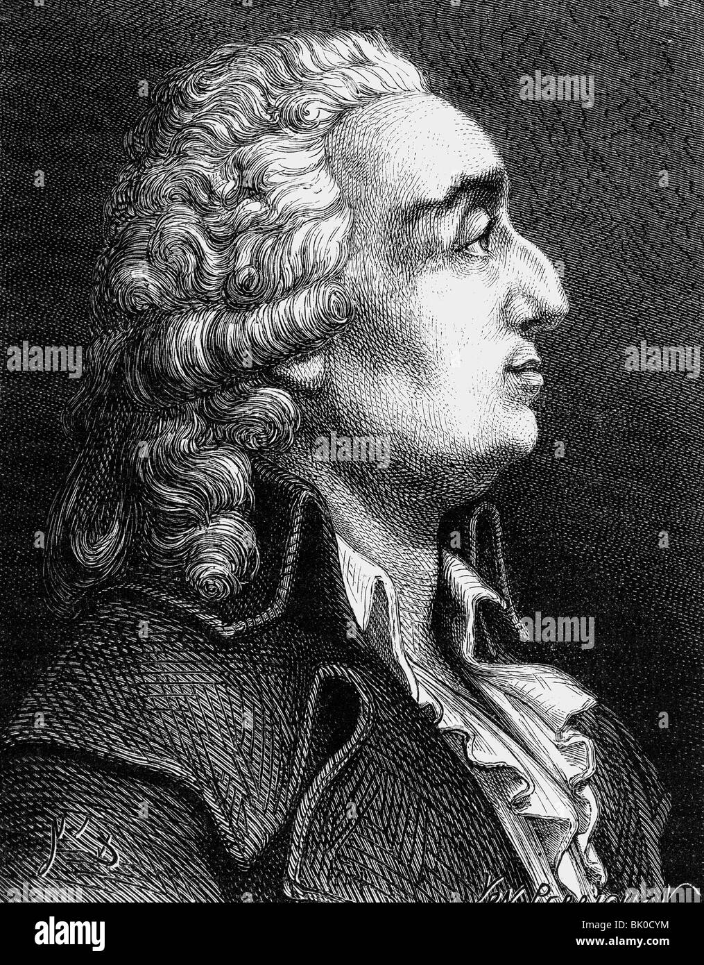 Condorcet, Marie Jean Antoine Marquis, 17.9.1743 - 6.4.1794, matematico e politico francese, ritratto, incisione in legno, 19th secolo, , Foto Stock