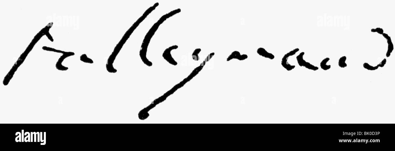Talleyrand-Perigord, Charles Maurice de, 13.2.1754 - 17.5.1838, diplomatico e politico francese, signatue, , Foto Stock