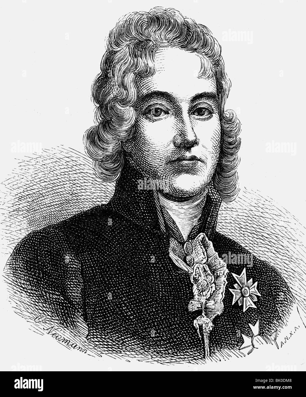 Talleyrand-Perigord, Charles Maurice de, 13.2.1754 - 17.5.1838, diplomatico e politico francese, ritratto, incisione in legno, 19th secolo, , Foto Stock