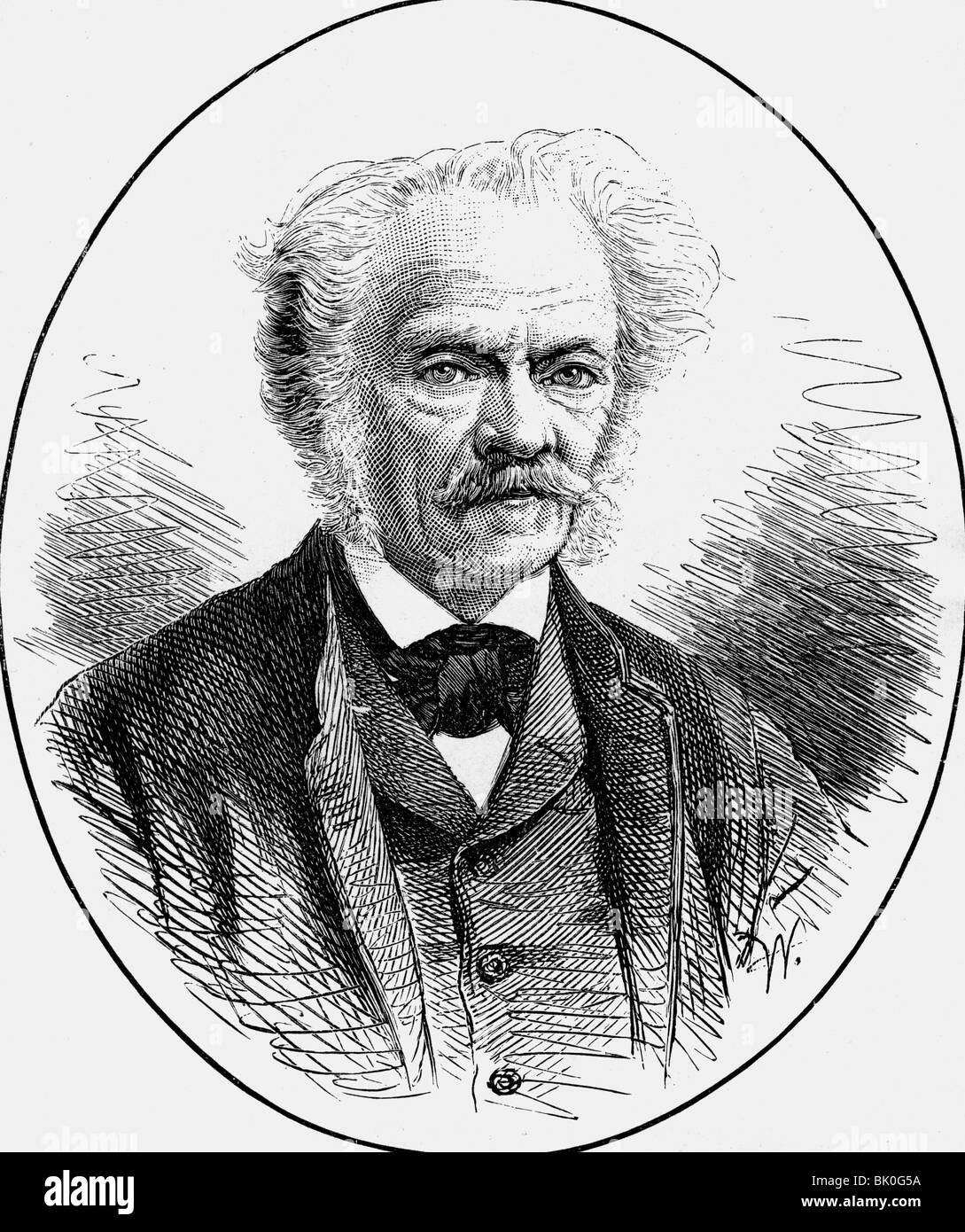 Kobell, Franz von, 19.7.1803 - 11.11.1882, mineralogista e scrittore tedesco, ritratto, incisione in legno, 'Illustrierte Zeitung', Lipsia, 1.5.1875, , Foto Stock