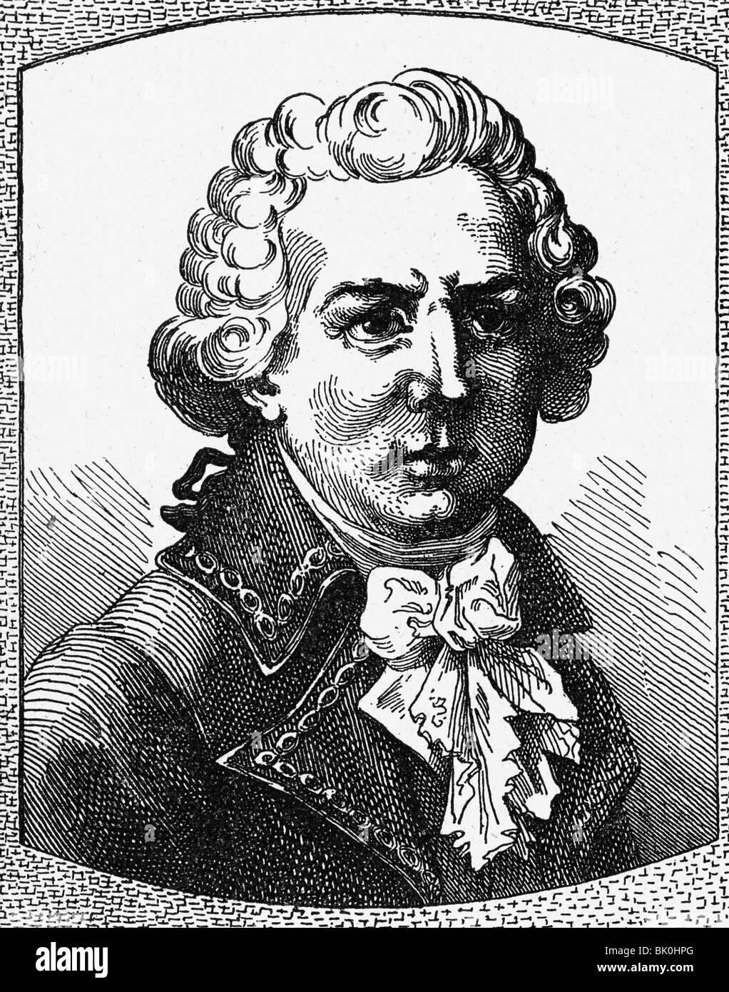 Bougainville, Louis Antoine de, 11.11.1729 - 31.8.1811, navigatore francese, ritratto, incisione in legno, 19th secolo, , Foto Stock