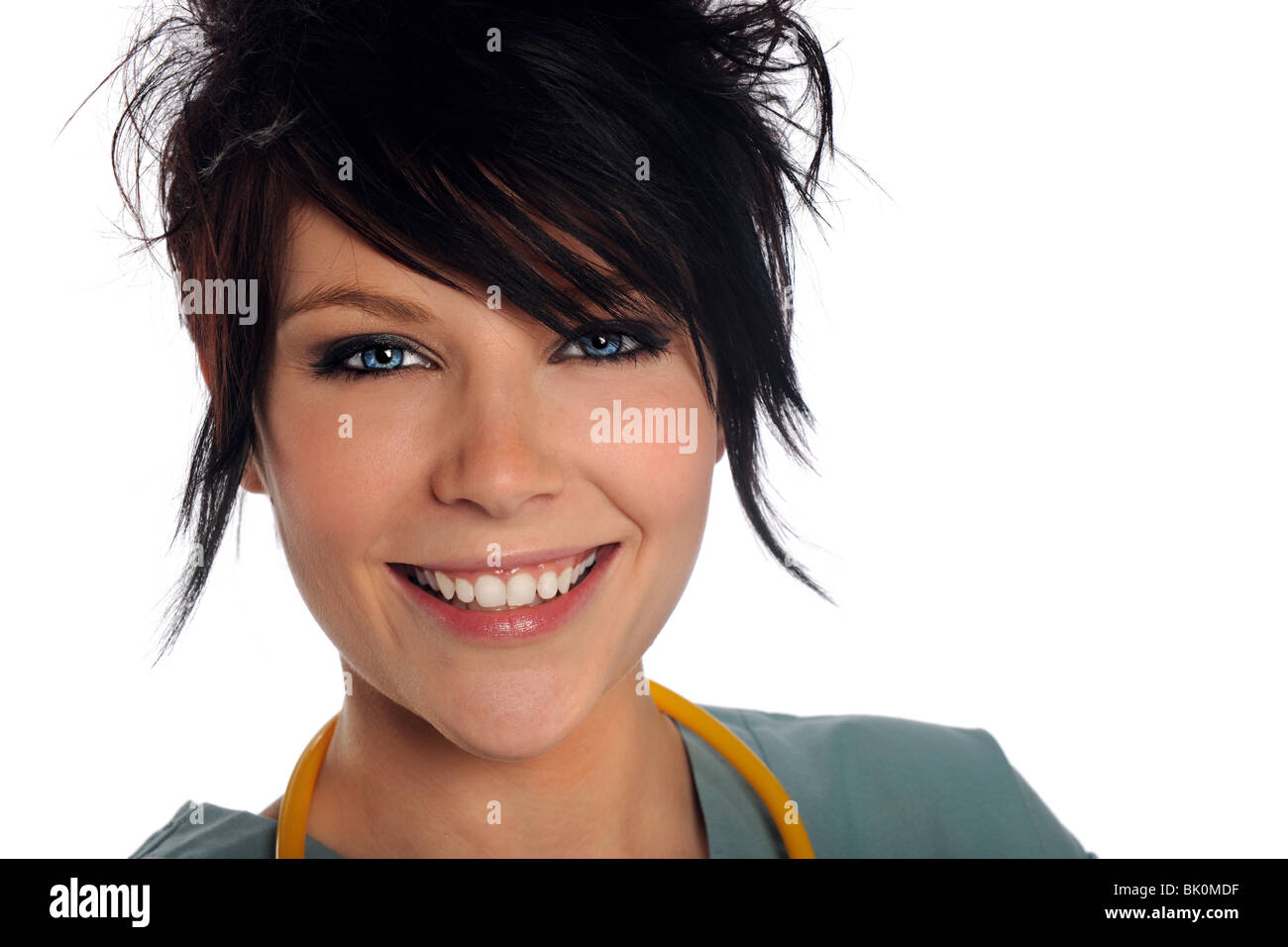 Ritratto di bella professionista sanitario sorridente Foto Stock