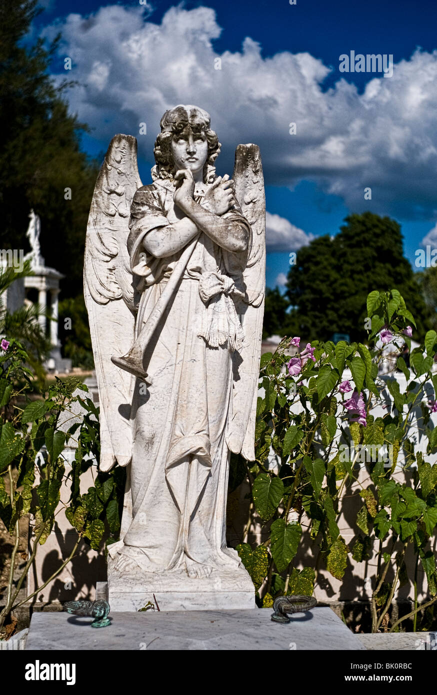 Angelo nel cimitero. L'Avana, Cuba Foto Stock