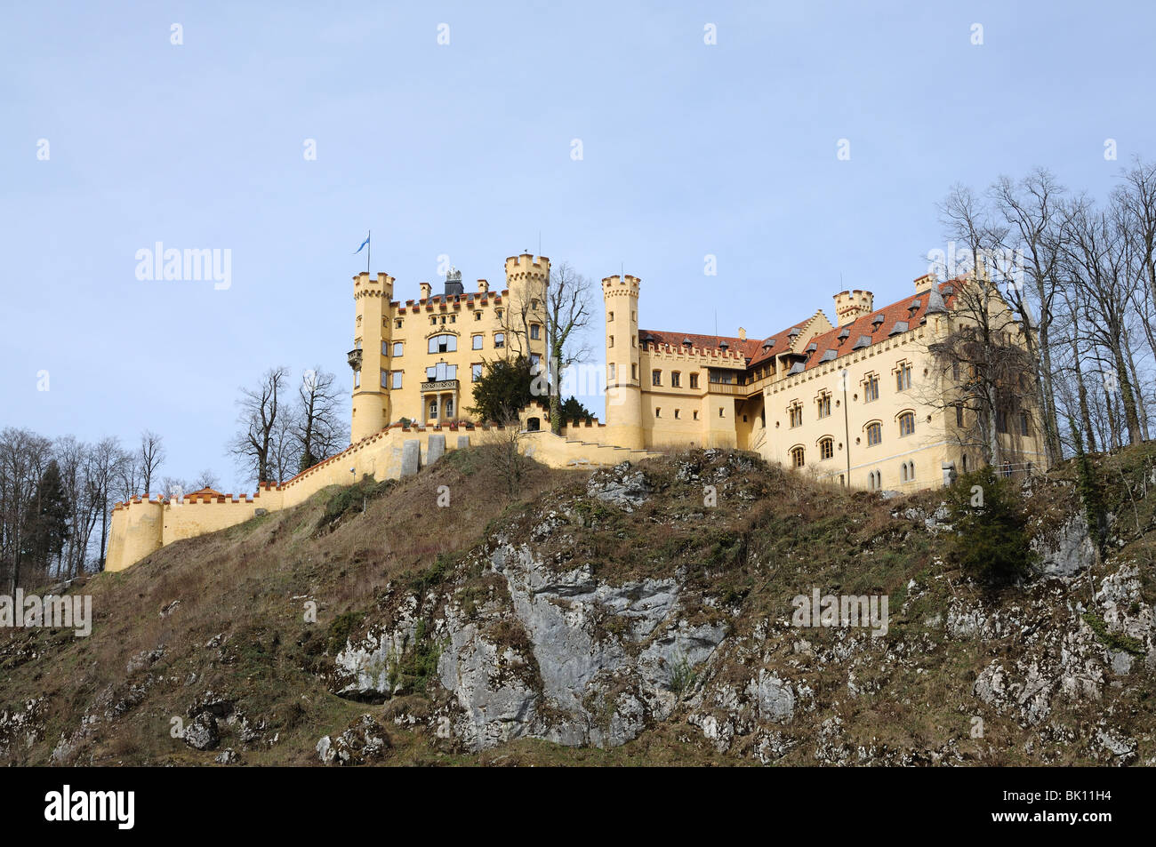 Storico castello di Hohenschwangau in Baviera, Germania Foto Stock
