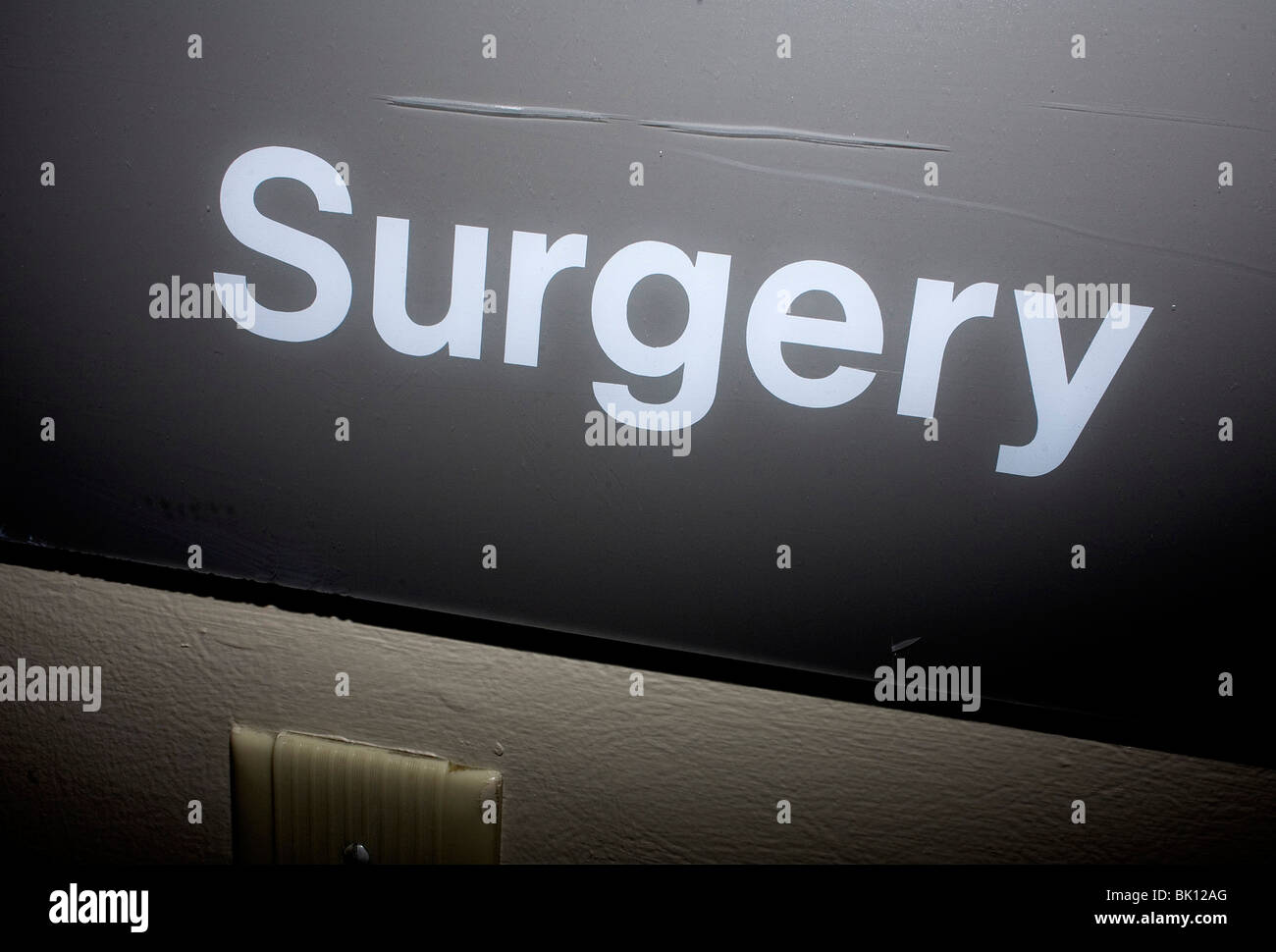 Segnaletica dell'ospedale. Foto Stock