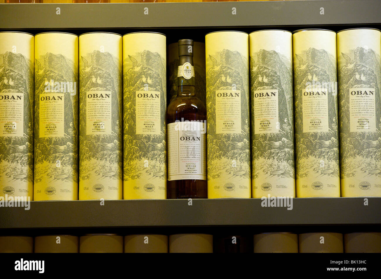 La Scozia, negozio di Oban distilleria di whisky Foto Stock