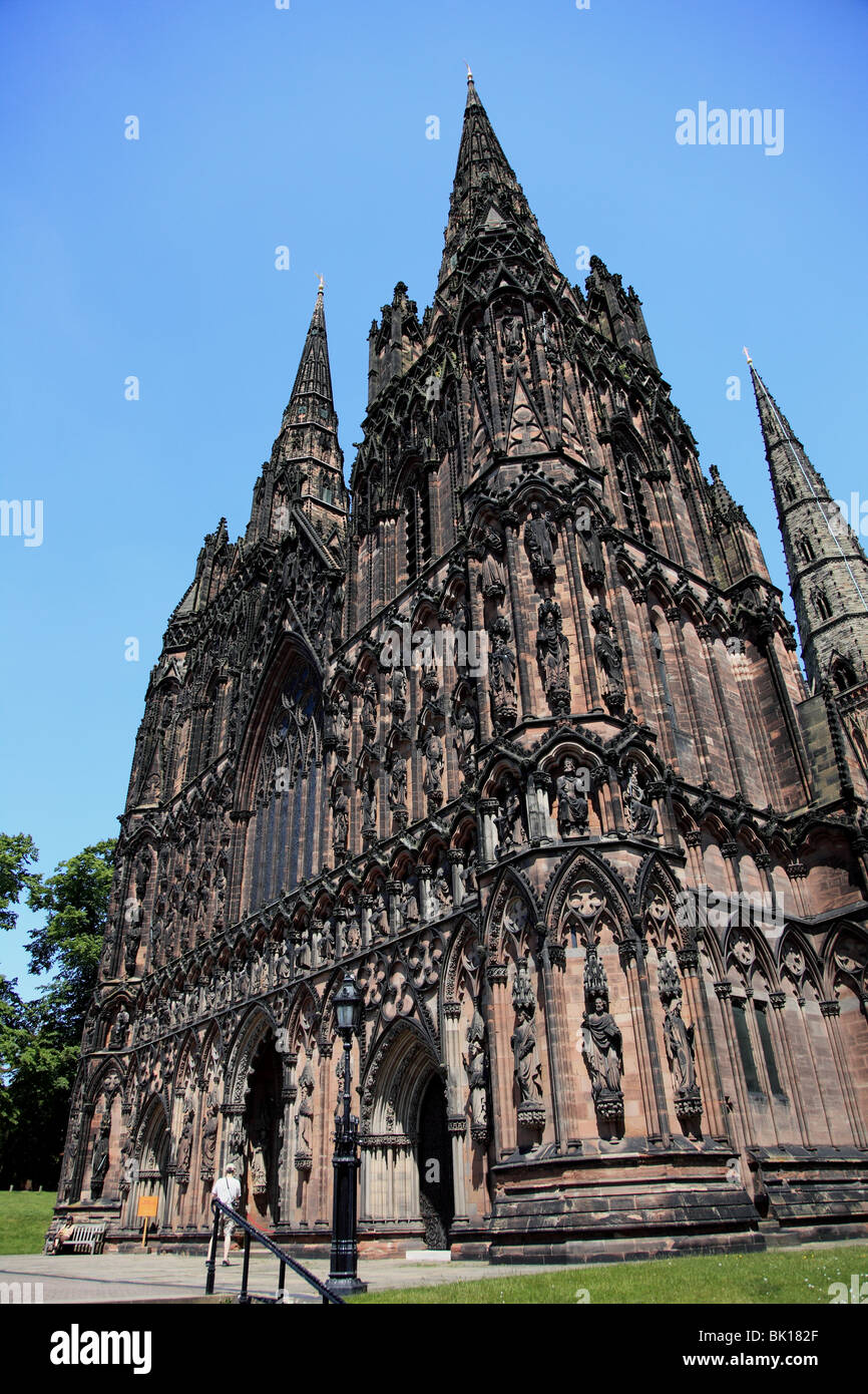 Lichfield Cathedral, Lichfield, Staffordshire Foto Stock