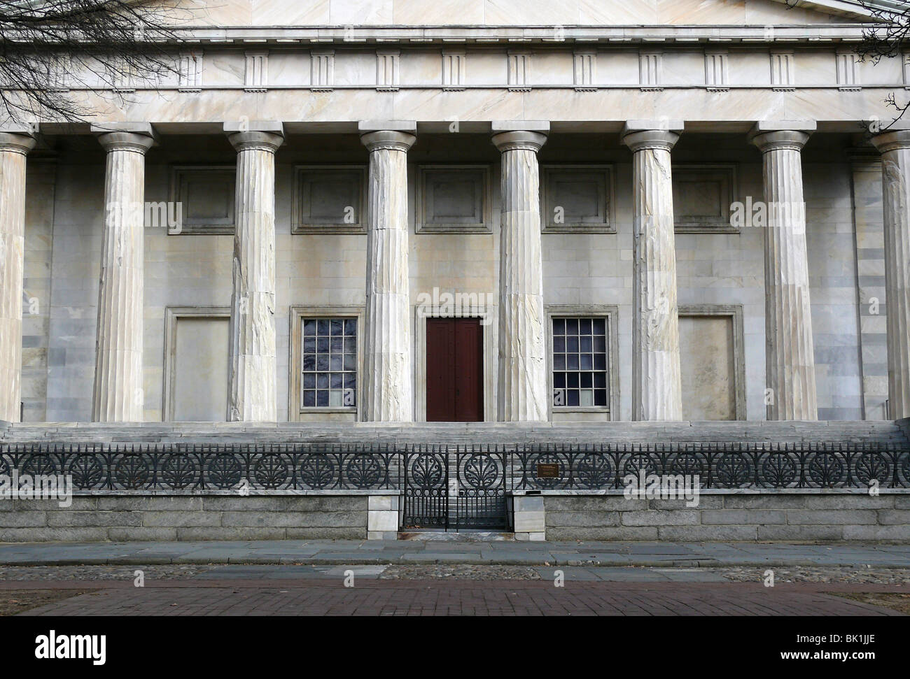 La storica seconda National Bank building in Independence National Park. Philadelphia PA Foto Stock
