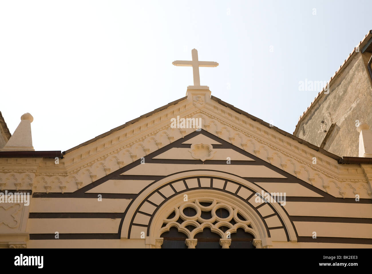 L' oratorio della Confraternita dei Neri (uomini neri) in Monterosso al Mar, Liguria, Italia. Foto Stock