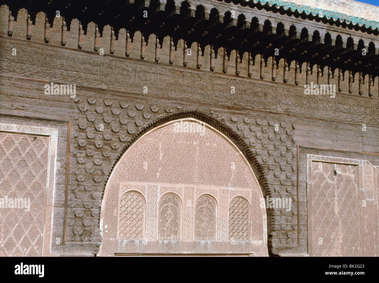 Ben Youssef madrasa, Marrakech, Marocco. Foto Stock