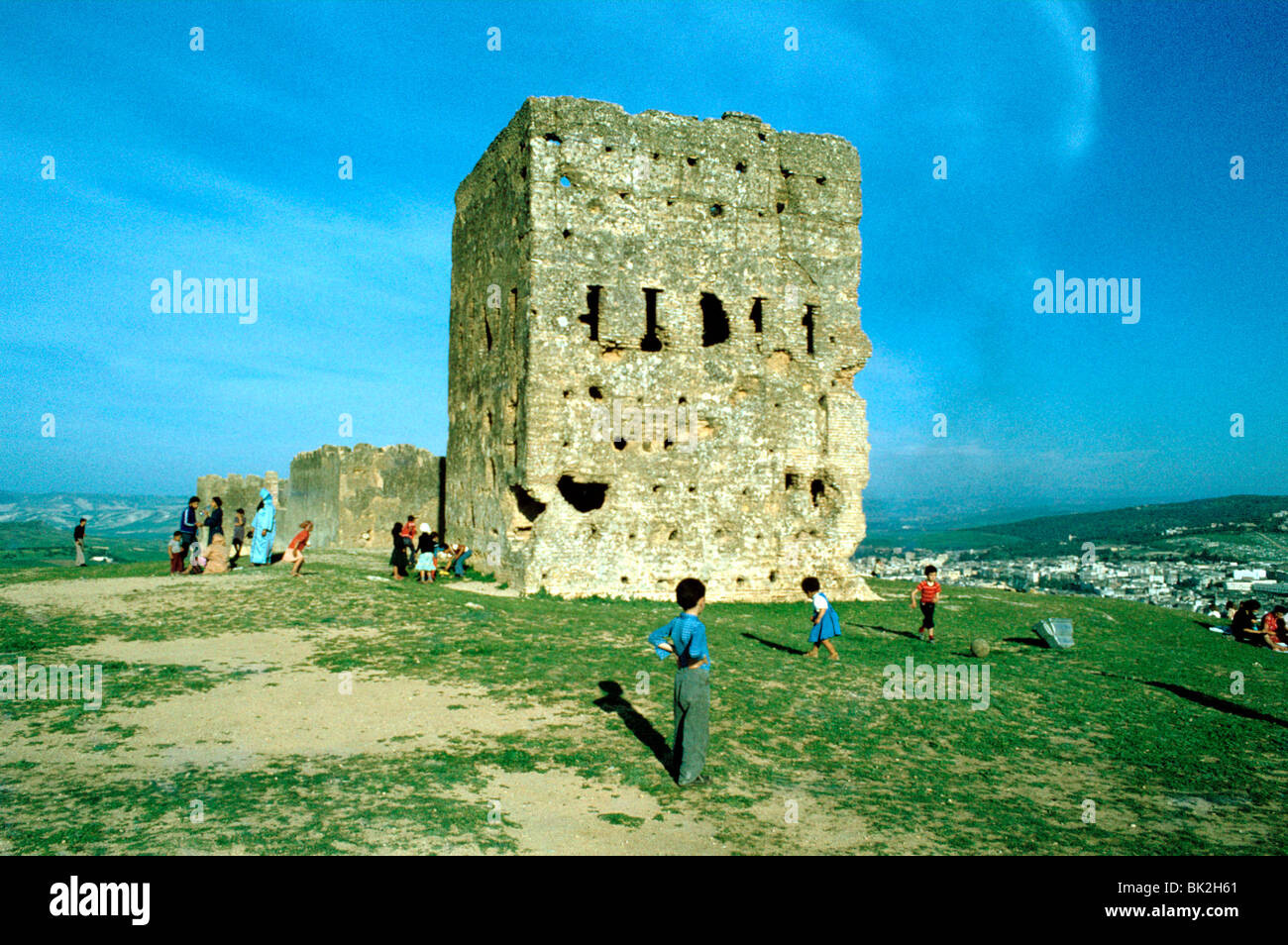 Merenid tombe, Fez, in Marocco. Foto Stock