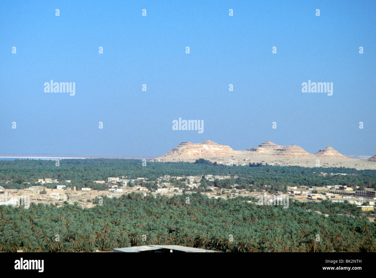 Jebel al Takrur dal Siwa, Egitto. Foto Stock